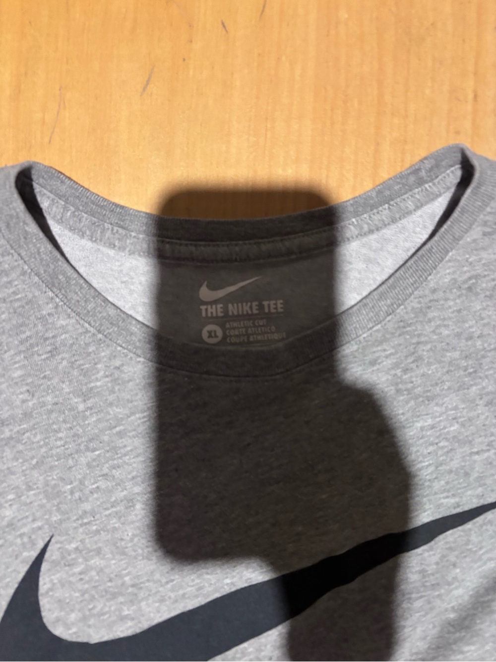 Nike Gray Short Sleeve Crewneck Tee with Swoosh